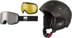 Cairn Maverick All Mountain Skihelm Dames Heren Zwart -Blizzard Winkel Shuffle black Magnitude Polarized mat black silver 1 768x407 1