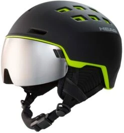 Head Radar Vizierhelm Black Lime Comfortabele Skihelm